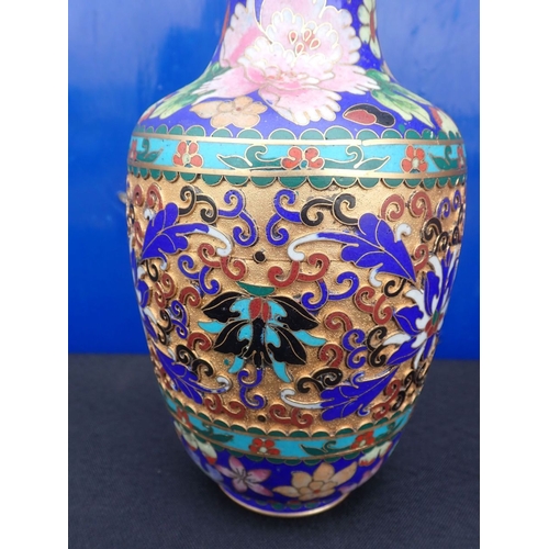 353 - A CHINESE CLOISONNE VASE 20cm high