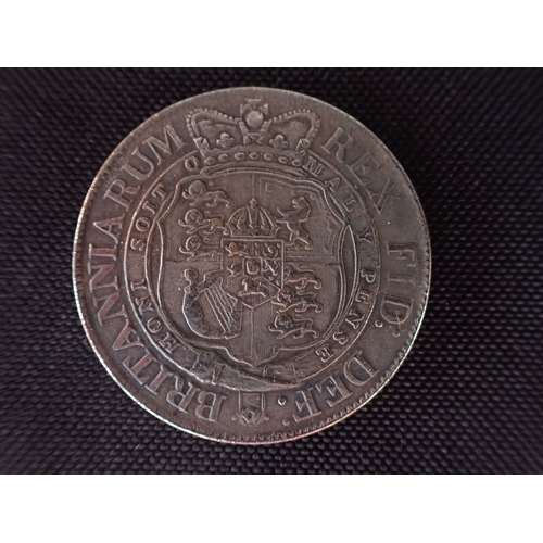 446 - GEORGE III HALF CROWN, 1818 possibly a contemporary counterfeit