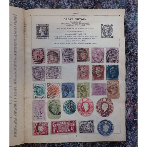 448 - A STAMP ALBUM global contents, ranging from Queen Victoria to George VI