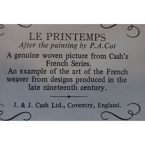 6 - TWO MONOCHROME CASH'S SILKS 'Le Printemps' and 'L'Orage' part of the French series after the the pai... 