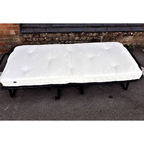 688 - A MODERN AND UNUSED FOLDING SINGLE BED with cloth cover