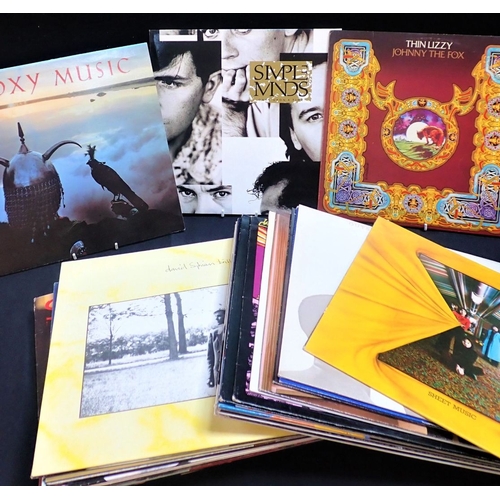 81 - A BOX OF 47 1970S-1990S VINYL RECORDS including The Rubinoos, Roxy Music, Mick Ronson, 10cc, The Tub... 