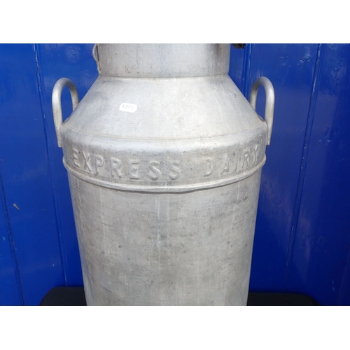 146 - A GALVANISED MILK CHURN CONTAINING MIXED STICKS ETC Provenance: The Estate of the late John Rollo So... 