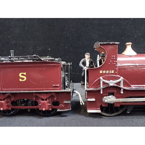 170 - AN 'O' GAUGE LMS 2-4-0 LOCOMOTIVE AND TENDER kit-built