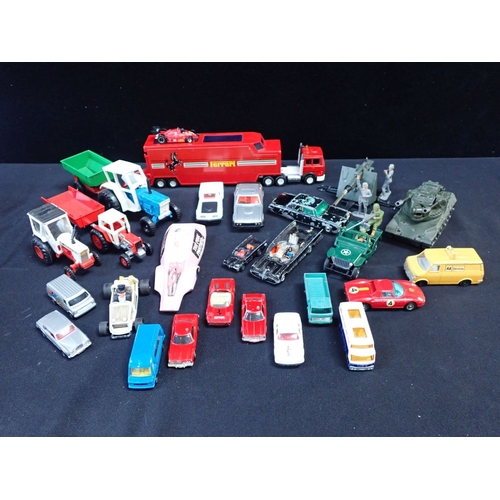 174 - A GOOD COLLECTION OF UNBOXED 70's / 80's DIECAST CARS INCLUDING CORGI, DINKY AND BRITAINS all in goo... 