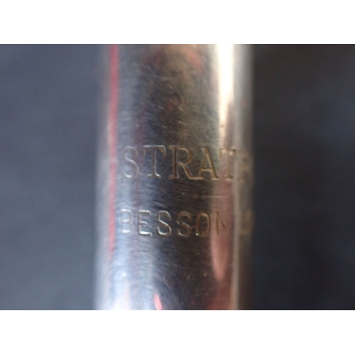 182 - A'STRATFORD' SILVER FLUTE BY BESSON, LON the mouthpiece stamped 'sterling' No. 191448, cased