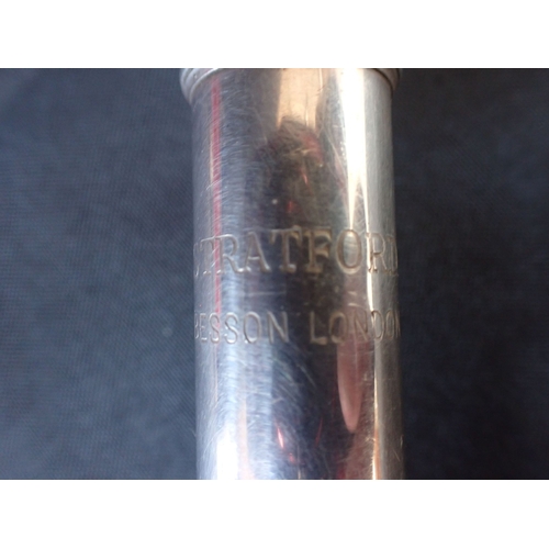 182 - A'STRATFORD' SILVER FLUTE BY BESSON, LON the mouthpiece stamped 'sterling' No. 191448, cased