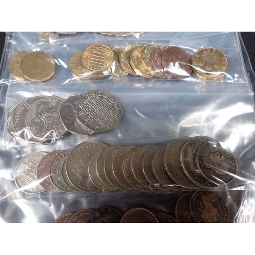 398 - A COLLECTION OF COINS AND BANKNOTES
