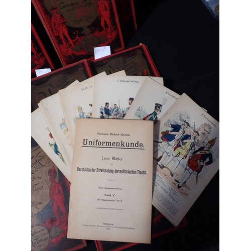 463 - PROF. RICHARD KNOTELS: UNIFORMENKUNDE Lose Blatter zur Geschichte der Entwickelung der Militarischen... 