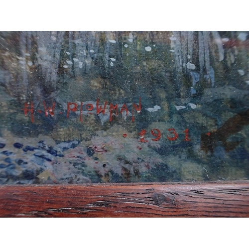 492 - H. W. PLOWMAN (20TH CENTURY): 'DUNKERY' watercolour, dated 1931, and signed 35 x 50cm plus frame