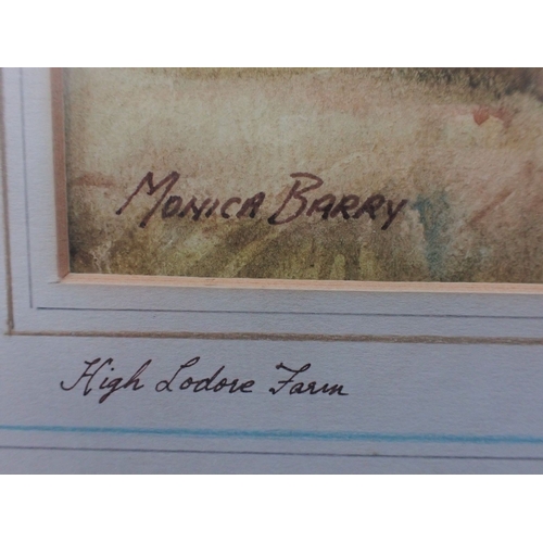 500 - MONICA BARRY: 'HIGH LODORE FARM, BORROWDALE' watercolour 35 x 46cm plus mount and frame