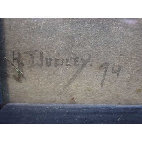 504 - AFTER H. DUDLEY: A PAIR OF STILL LIFE WITH FRUIT PRINTS 17 x 75cm plus frame (2) (staining, one with... 