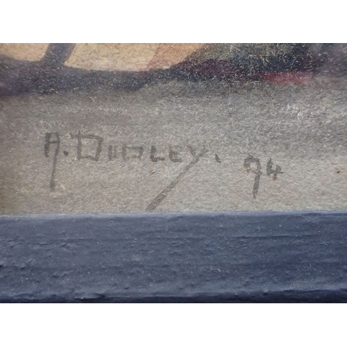 504 - AFTER H. DUDLEY: A PAIR OF STILL LIFE WITH FRUIT PRINTS 17 x 75cm plus frame (2) (staining, one with... 