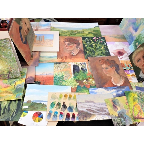 509 - GEZA SOMERSET-PADDON: OIL ON BOARD STUDIES a quantity, portraits, landscapes, gardens etc and three ... 