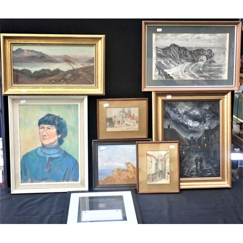 511 - A COLLECTION OF PICTURES oils and watercolours, landscapes and others, by Parr, Dyson, Standen etc