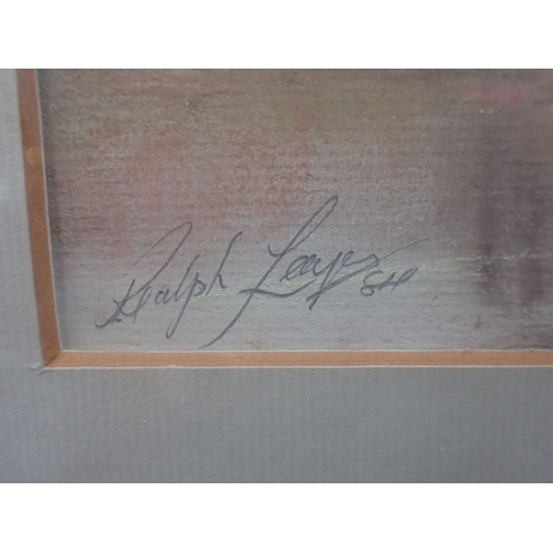 516 - RALPH LEAPER: 'OFF THE RUM, MUDEFORD' watercolour, 'Strolling, Ferndown Common', pastel, and a water... 