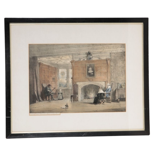 519 - JOSEPH NASH (1808-1878) 'Principal Staircase at Hatfield coloured lithograph, 29cm x 40cm; and eleve... 