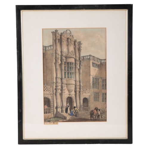 519 - JOSEPH NASH (1808-1878) 'Principal Staircase at Hatfield coloured lithograph, 29cm x 40cm; and eleve... 