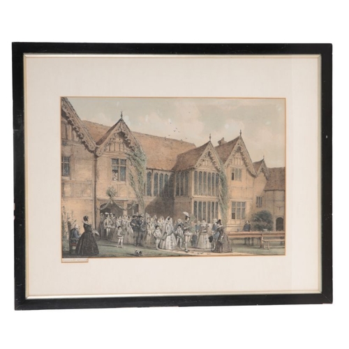 519 - JOSEPH NASH (1808-1878) 'Principal Staircase at Hatfield coloured lithograph, 29cm x 40cm; and eleve... 