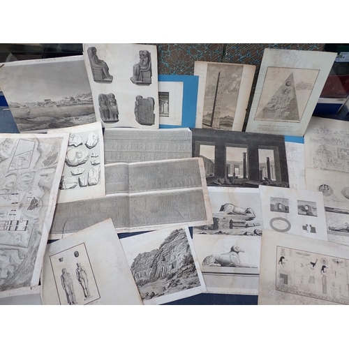 523 - A FOLIO OF 19TH CENTURY ENGRAVINGS OF EGYPTOLOGICAL INTEREST (various)