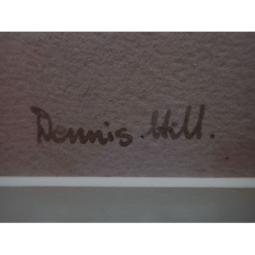 529 - DAVID GREEN: 'SUMMER SUNSHINE, PERTENHALL, BEDFORDSHIR' watercolour, Dennis Hill; 'Houseboat at Shel... 