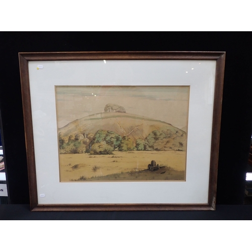 532 - ERNEST MICHAEL DINKEL: ST. CATHERINE'S HILL, WINCHESTER watercolour, signed and dated 1929 45 x 59cm... 