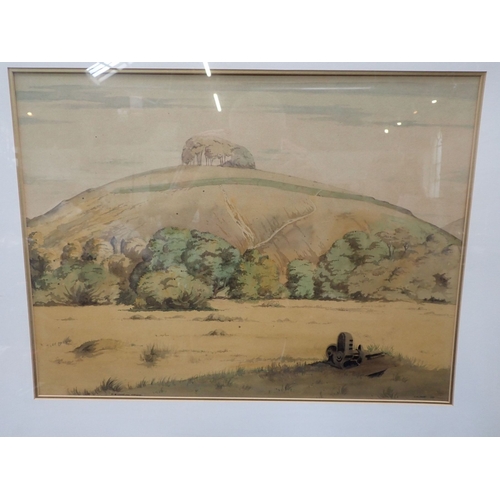 532 - ERNEST MICHAEL DINKEL: ST. CATHERINE'S HILL, WINCHESTER watercolour, signed and dated 1929 45 x 59cm... 