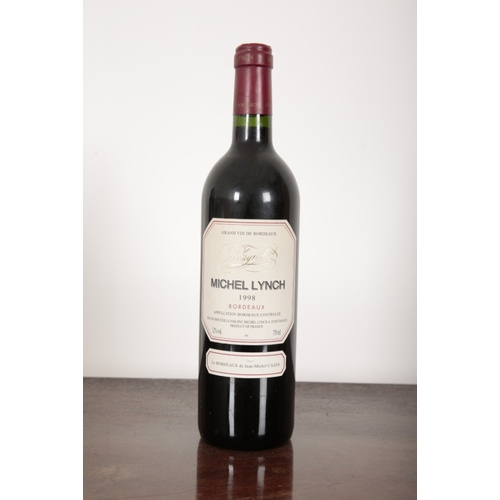 113 - MICHEL LYNCH GRAND VIN DE BORDEAUX, 1998 Appellation Bordeaux Controlee, five bottles (5)