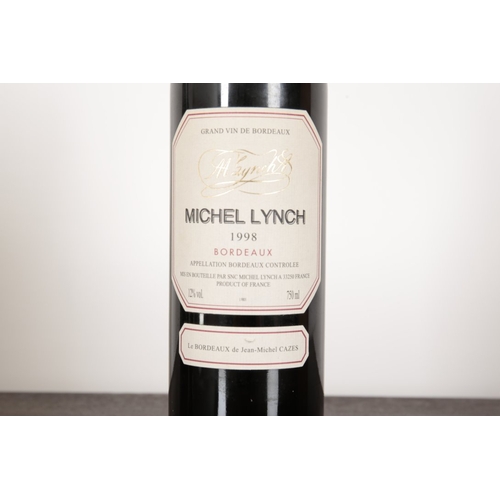 113 - MICHEL LYNCH GRAND VIN DE BORDEAUX, 1998 Appellation Bordeaux Controlee, five bottles (5)