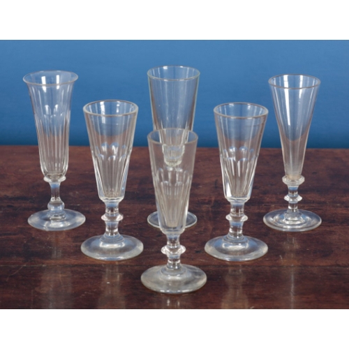 25 - AN ASSOCIATED GROUP OF CUT AND COLOURED GLASSES including a jug, 22cm high, two green glasses 11cm h... 