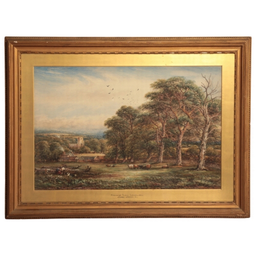 50 - JAMES ORROCK (1829-1913) 'Ulverscroft Prior Leicestershire' signed lower right, watercolour, 59cm x ... 