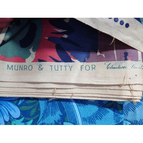 121 - A QUANTITY OF 1960s DESIGNER FABRIC to include Munro and Tutty, Peter Hall for Heals, Sanderson and ... 