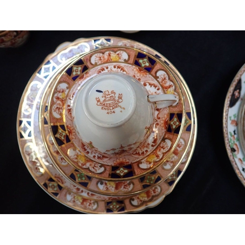 125 - A COLLECTION OF EDWARDIAN IMARI STYLE TABLEWARE various Staffordshire makers including Ridgway, Madd... 