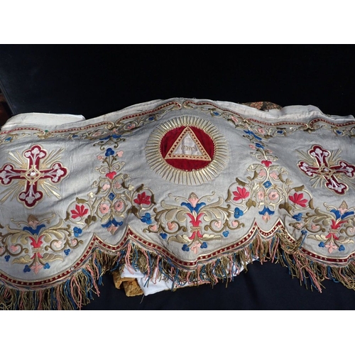 172 - A QUANTITY OF ECCLESIASTICAL FABRICS beaded and embroidered and others