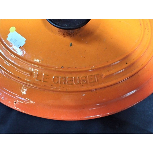 43 - A LARGE LE CREUSET COOKING POT and another cooking pot