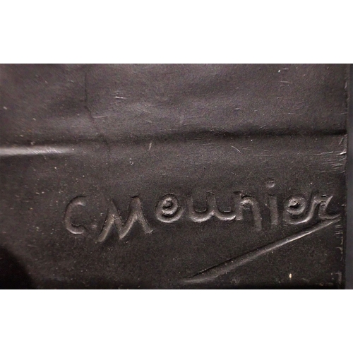 68 - CONSTANTIN MEUNIER (1831-1905), 'THE MINER' coal dust plaque, 15.5cm x 20cm (cracked). Provenance: P... 