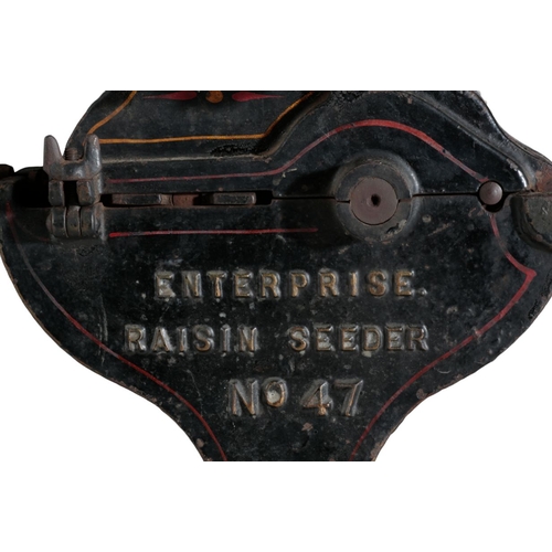 79 - A COMMERCIAL RAISIN SEEDER BY THE ENTERPRISE MANUFACTURING COMPANY model number 47, patents of July ... 