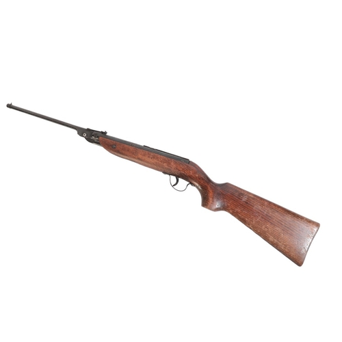 163 - THE WEBLEY JAGUAR .177 AIR RIFLE with three-quarter oak stock and steel trigger guard, 92cm long

No... 