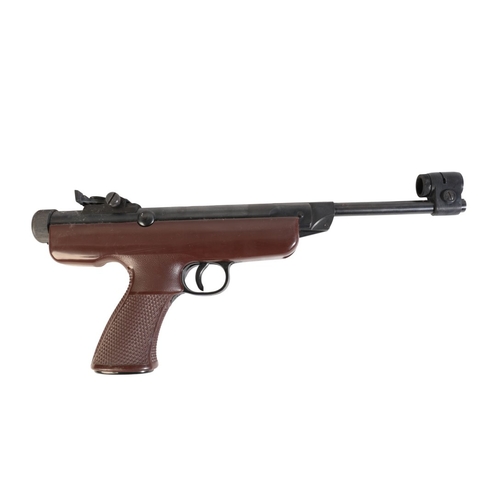 167 - AN ORIGINAL .177 AIR PISTOL no. 78062 with plastic grip, steel trigger guard and iron sight, 38cm lo... 