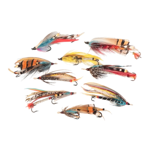 93 - SIX GUT-EYED SALMON FLIES and three metal-eyed salmon flies (9)

Provenance: A private Hampshire fis... 