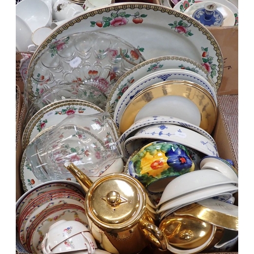 194 - ROYAL WORCESTER GILDED WARE with a quantity of other ceramics to include Johnsons Denmark, Indian Tr... 