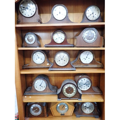 286 - A COLLECTION OF 'NAPOLEON'S HAT' CLOCKS and similar mantel clocks, 1920s and later (sold as seen)