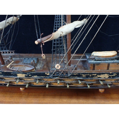 55 - A MODEL WAR SHIP: A SPANISH FRIGATE mid century