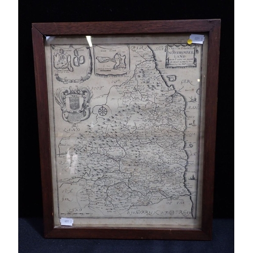 699 - BLOME; AN ANTIQUARIAN MAP, NORTHUMBERLAND