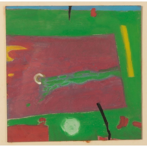 726 - DAVID POTTER (B. 1939) 'Coming Together' abstract composition, titled and dated '93 verso, oil paste... 