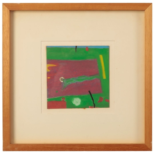 726 - DAVID POTTER (B. 1939) 'Coming Together' abstract composition, titled and dated '93 verso, oil paste... 