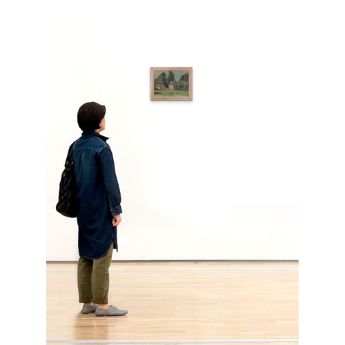 12 - *CECIL WALLER (1908-1992) 'Stickley's Barn, Minchington, Dorset, 1968' oil on canvas, 24.5cm x 33cm;... 