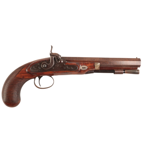 104 - FENTON OF FULGATE HILL, LONDON: AN EARLY 19TH CENTURY TARGET PISTOL

with percussion action, the wal... 