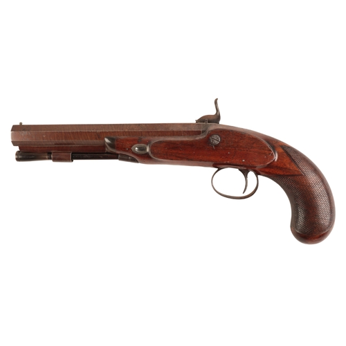 104 - FENTON OF FULGATE HILL, LONDON: AN EARLY 19TH CENTURY TARGET PISTOL

with percussion action, the wal... 