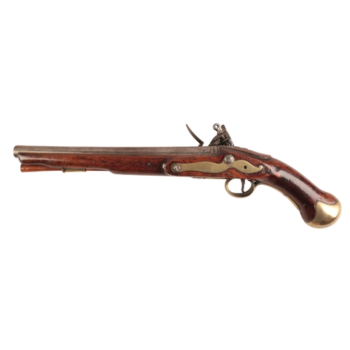 105 - TOWER: A LATE 18TH CENTURY SEA SERVICE PISTOL

with flintlock action, the walnut stock with shaped p... 